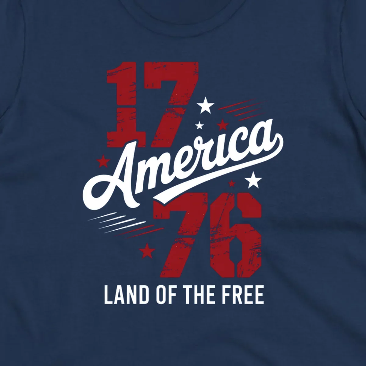 Distressed red '1776' numbers with red and white stars and streaks on a white background, representing 1776-distressed-patriotic theme.