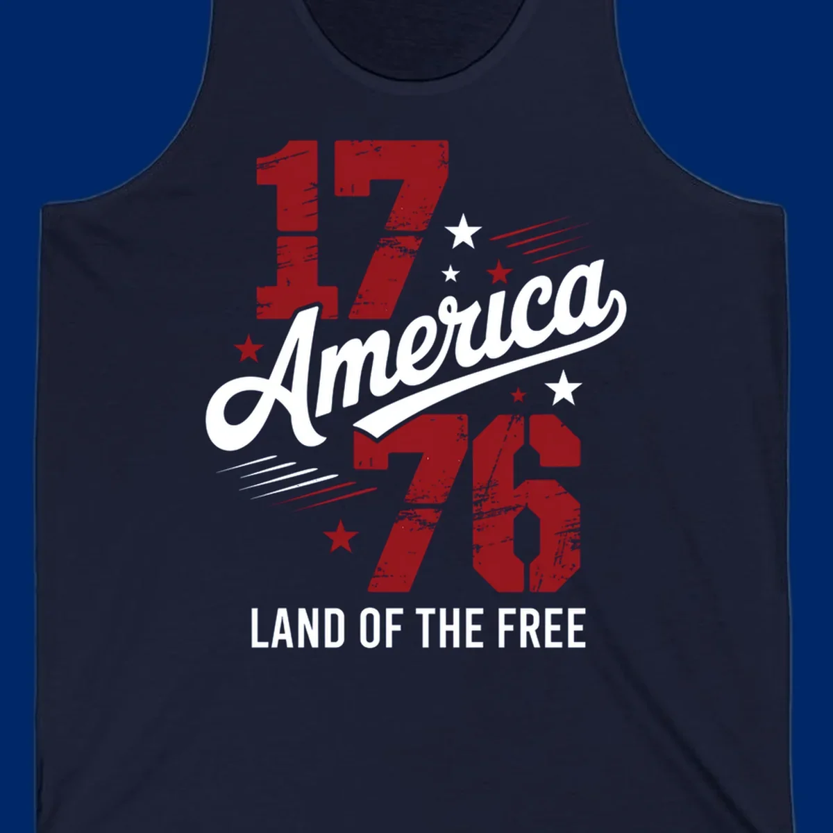 Distressed red '1776' numbers with red and white stars and streaks on a white background, representing 1776-distressed-patriotic theme.