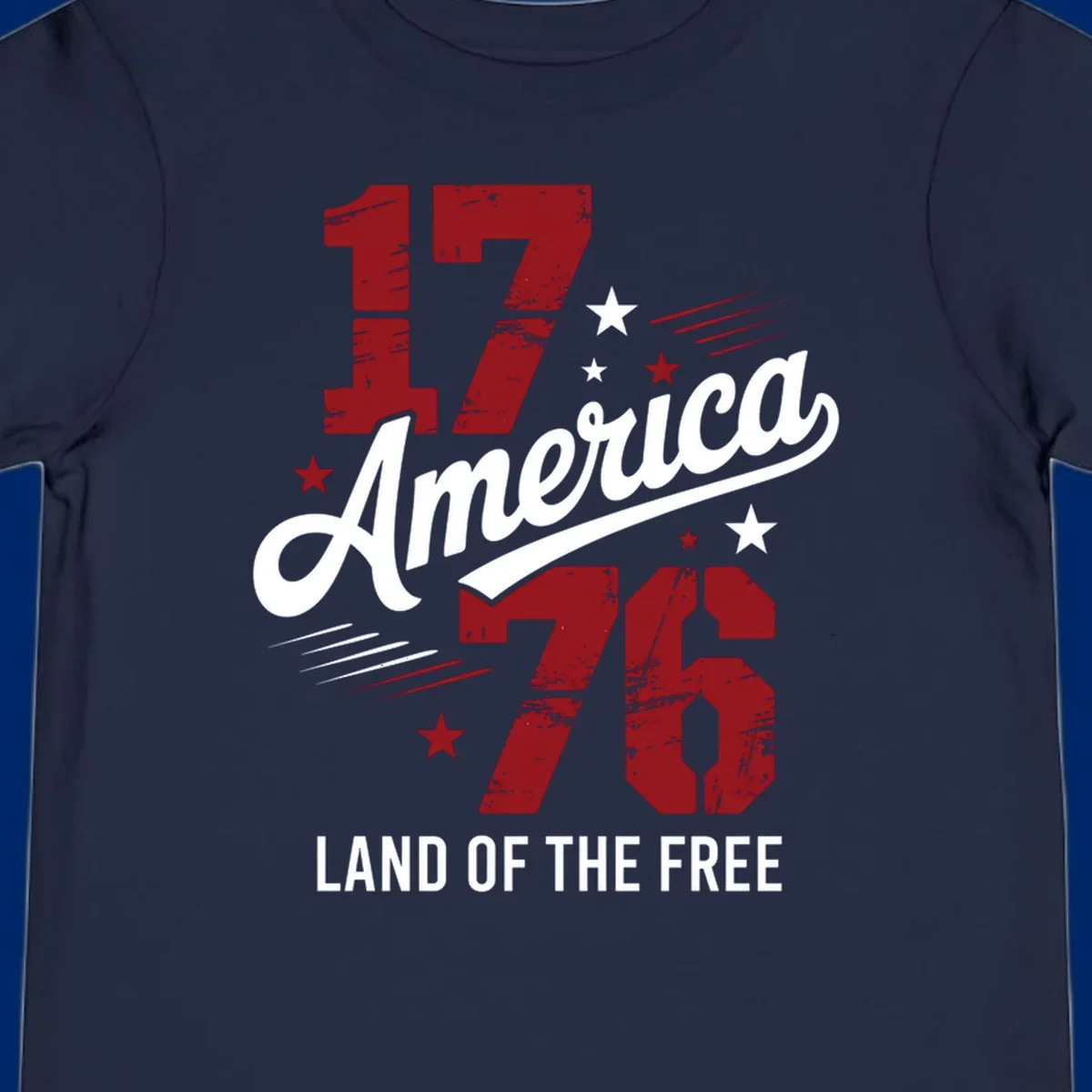 Distressed red '1776' numbers with red and white stars and streaks on a white background, representing 1776-distressed-patriotic theme.