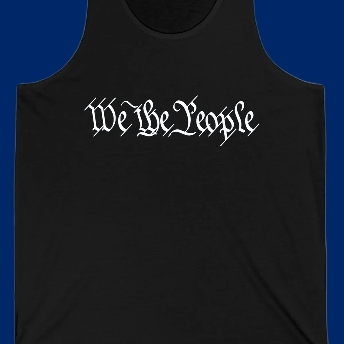 The phrase 'WE THE PEOPLE' is written in a decorative white calligraphic font, representing the we-the-people-heritage.