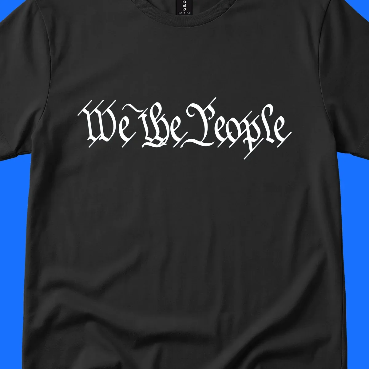 The phrase 'WE THE PEOPLE' is written in a decorative white calligraphic font, representing the we-the-people-heritage.