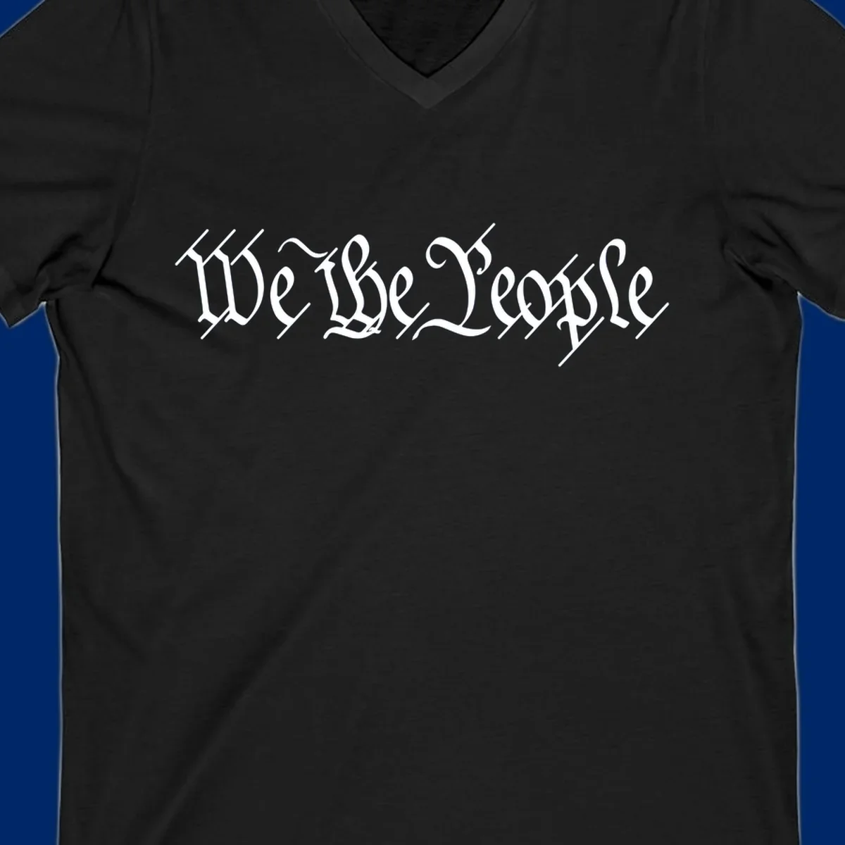 The phrase 'WE THE PEOPLE' is written in a decorative white calligraphic font, representing the we-the-people-heritage.