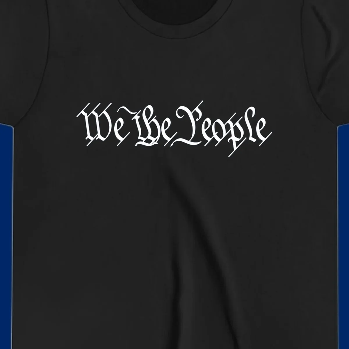 The phrase 'WE THE PEOPLE' is written in a decorative white calligraphic font, representing the we-the-people-heritage.