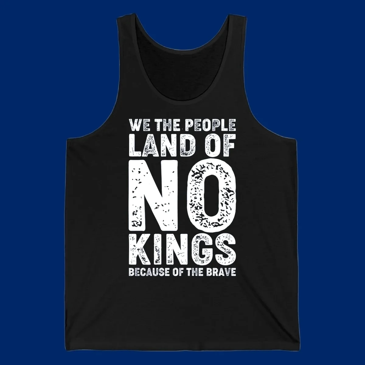 White distressed text on a black background reads, 'WE THE PEOPLE LAID NO FOUNDATION FOR COWARDICE BECAUSE NONE OF THESE THINGS ARE BRAVE.' Features a we-the-people-brave-quote.