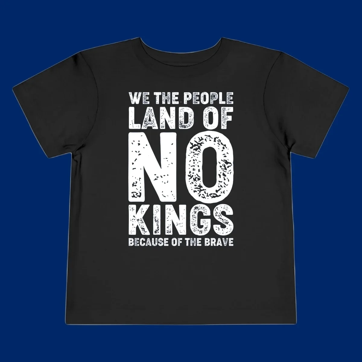 White distressed text on a black background reads, 'WE THE PEOPLE LAID NO FOUNDATION FOR COWARDICE BECAUSE NONE OF THESE THINGS ARE BRAVE.' Features a we-the-people-brave-quote.