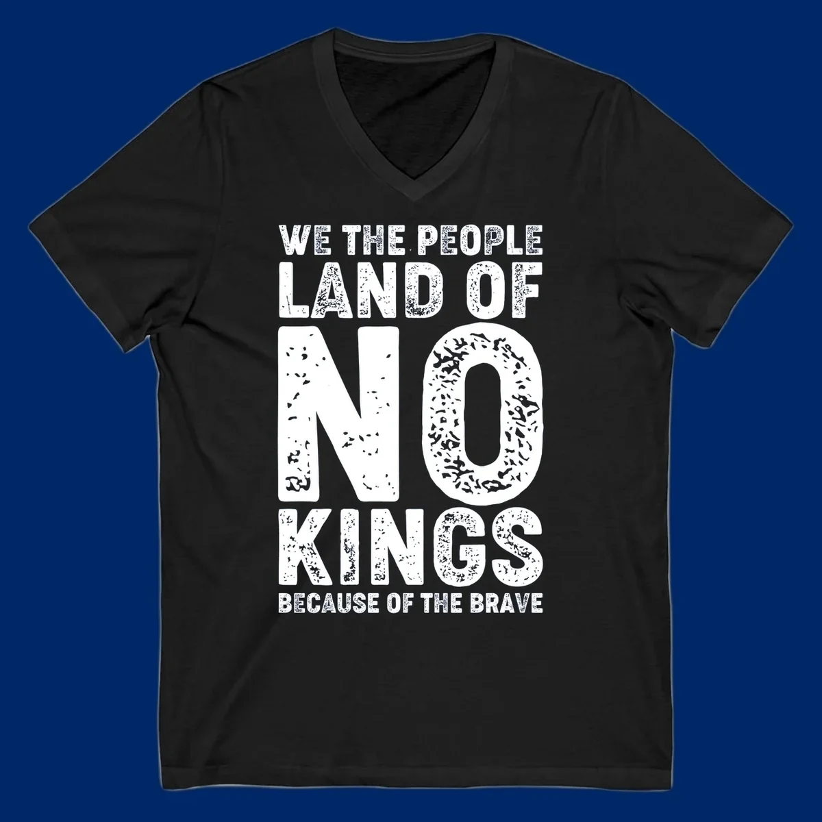White distressed text on a black background reads, 'WE THE PEOPLE LAID NO FOUNDATION FOR COWARDICE BECAUSE NONE OF THESE THINGS ARE BRAVE.' Features a we-the-people-brave-quote.
