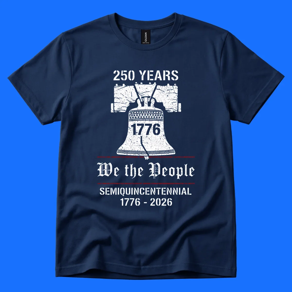 America 250 Semiquincentennial Liberty Bell design with '250 YEARS', '1776', 'We the People', 'SEMIQUINCENTENNIAL 1776-2026' text.
