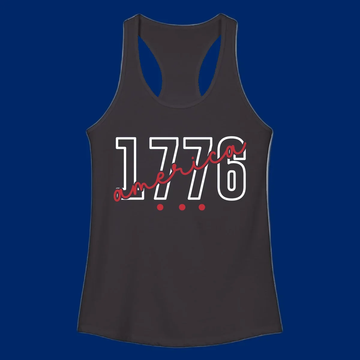 Red script text 'america' with three red dots below, commemorating the america-250th-script celebration.