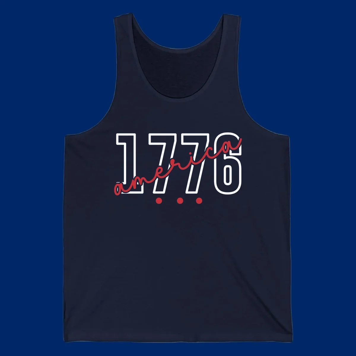 Red script text 'america' with three red dots below, commemorating the america-250th-script celebration.