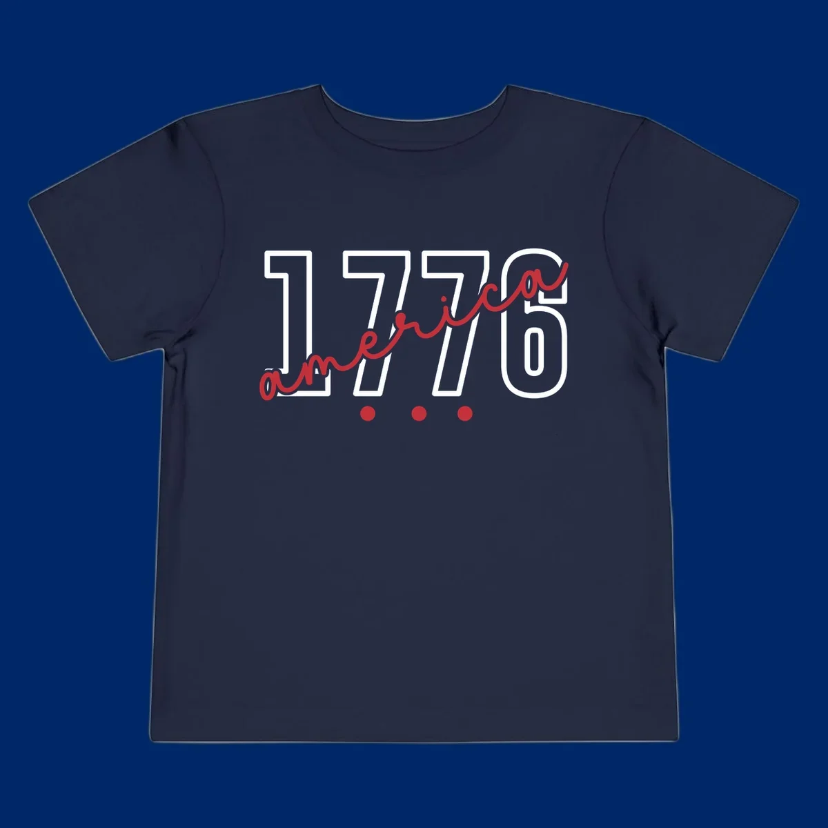 Red script text 'america' with three red dots below, commemorating the america-250th-script celebration.