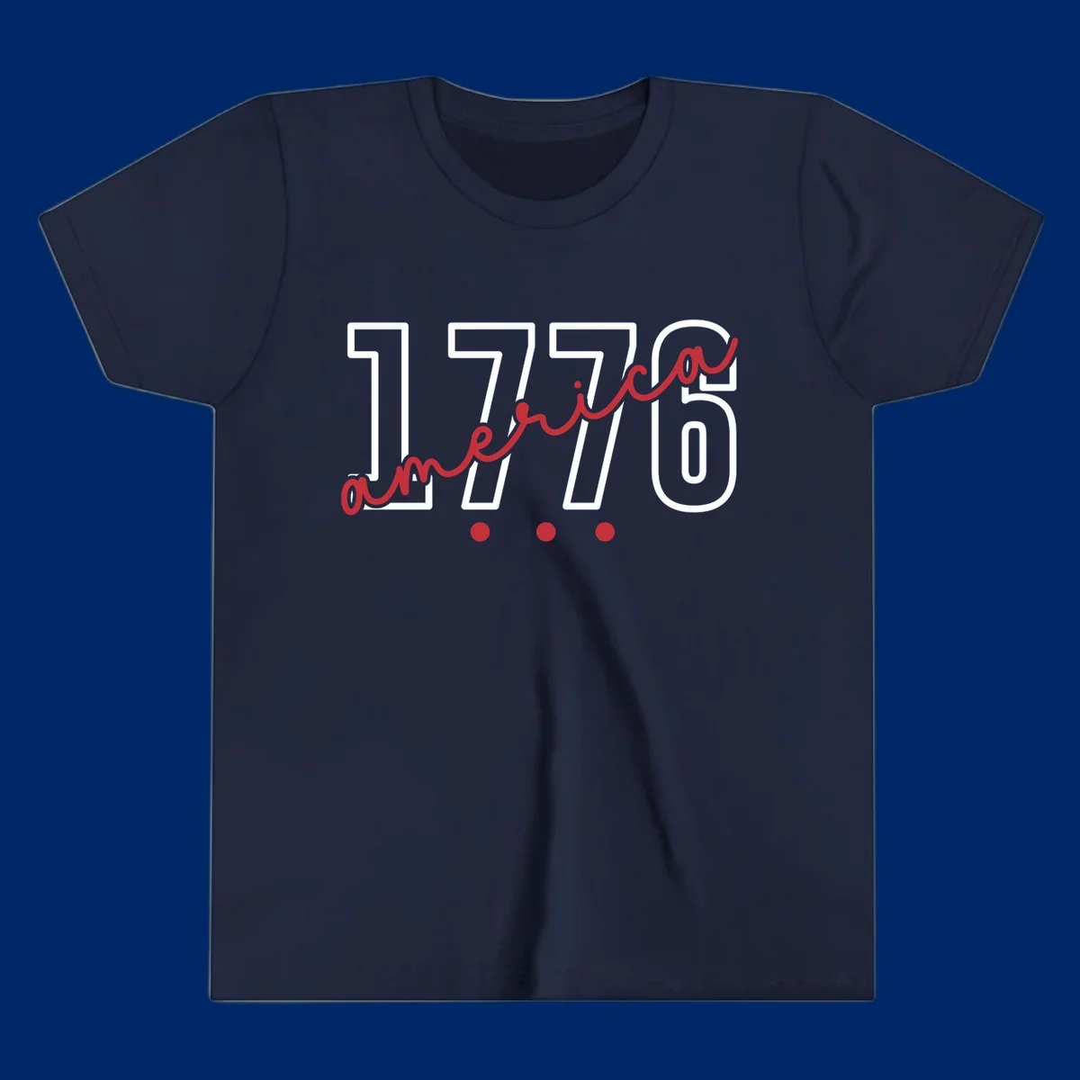 Red script text 'america' with three red dots below, commemorating the america-250th-script celebration.