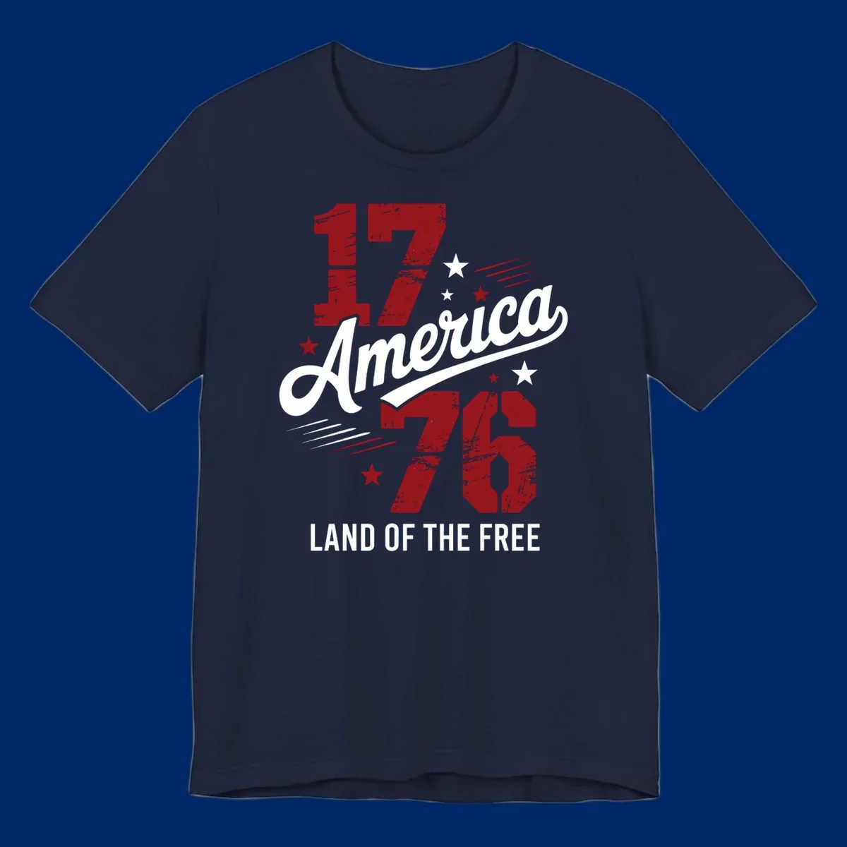 Distressed red '1776' numbers with red and white stars and streaks on a white background, representing 1776-distressed-patriotic theme.