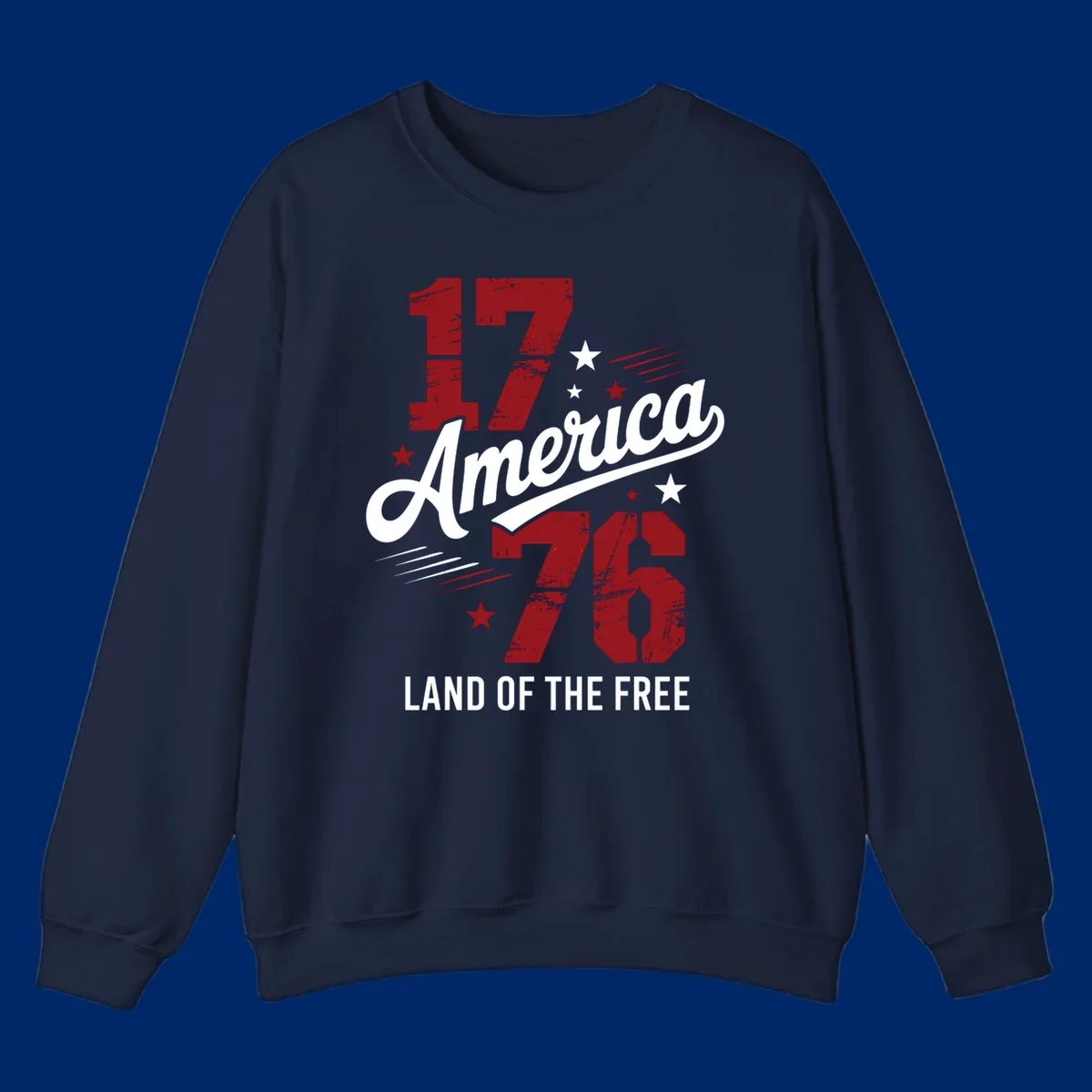 Distressed red '1776' numbers with red and white stars and streaks on a white background, representing 1776-distressed-patriotic theme.