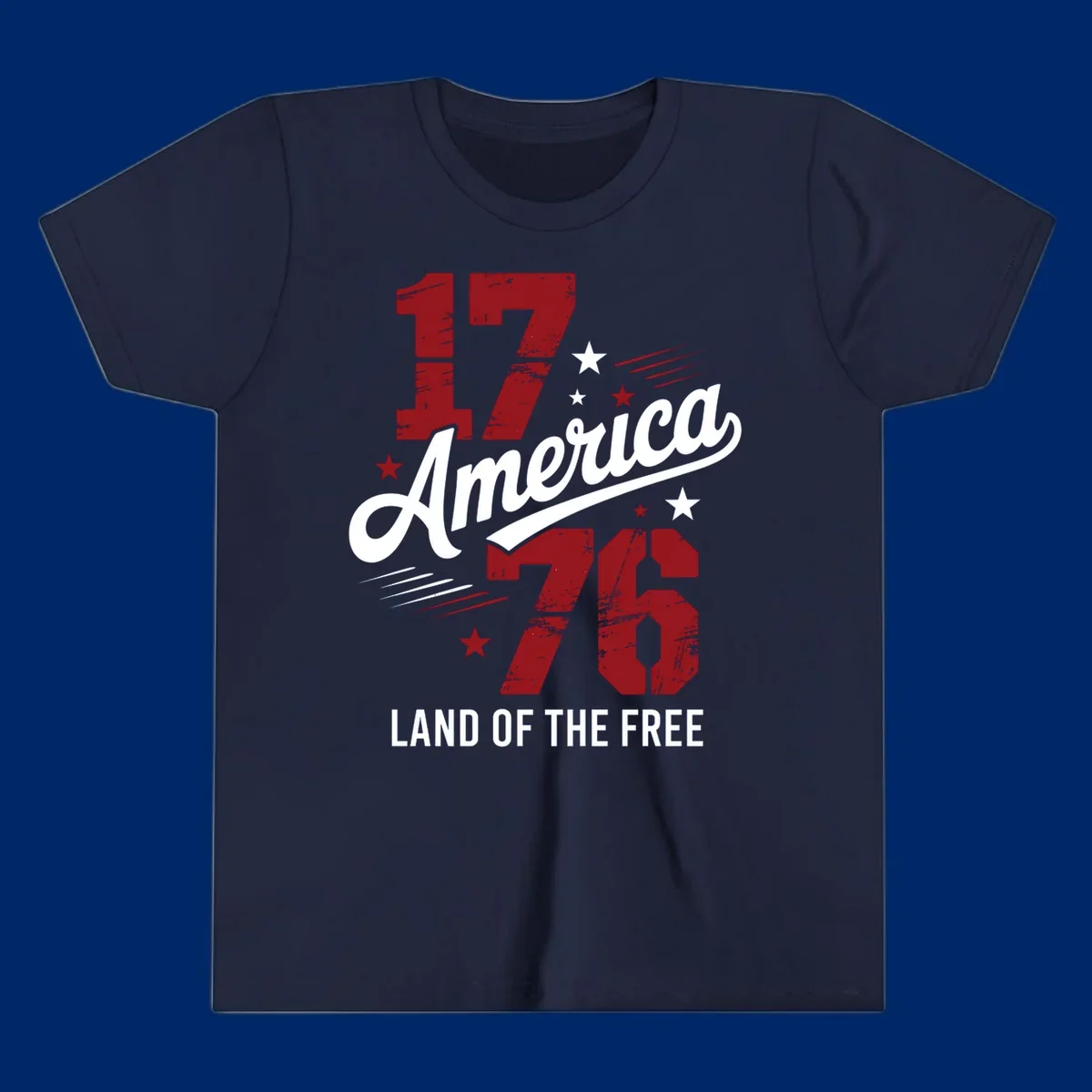Distressed red '1776' numbers with red and white stars and streaks on a white background, representing 1776-distressed-patriotic theme.