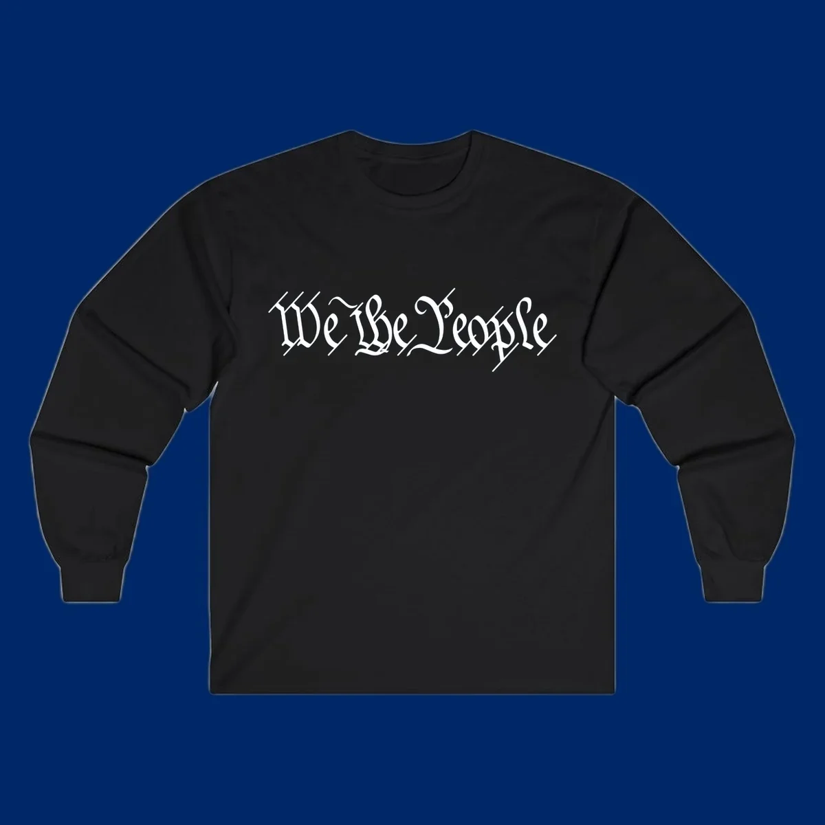 The phrase 'WE THE PEOPLE' is written in a decorative white calligraphic font, representing the we-the-people-heritage.
