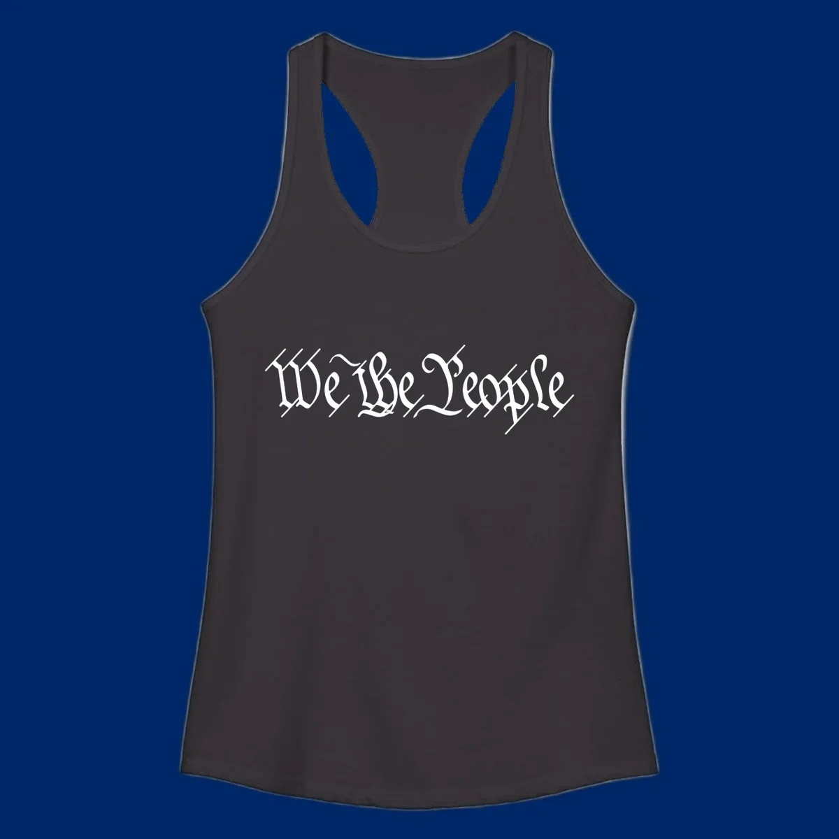 The phrase 'WE THE PEOPLE' is written in a decorative white calligraphic font, representing the we-the-people-heritage.