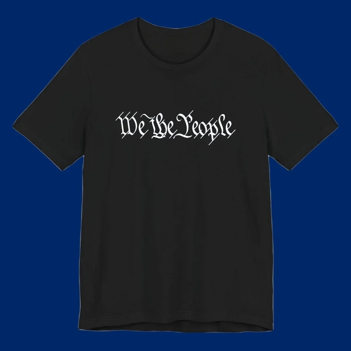 The phrase 'WE THE PEOPLE' is written in a decorative white calligraphic font, representing the we-the-people-heritage.