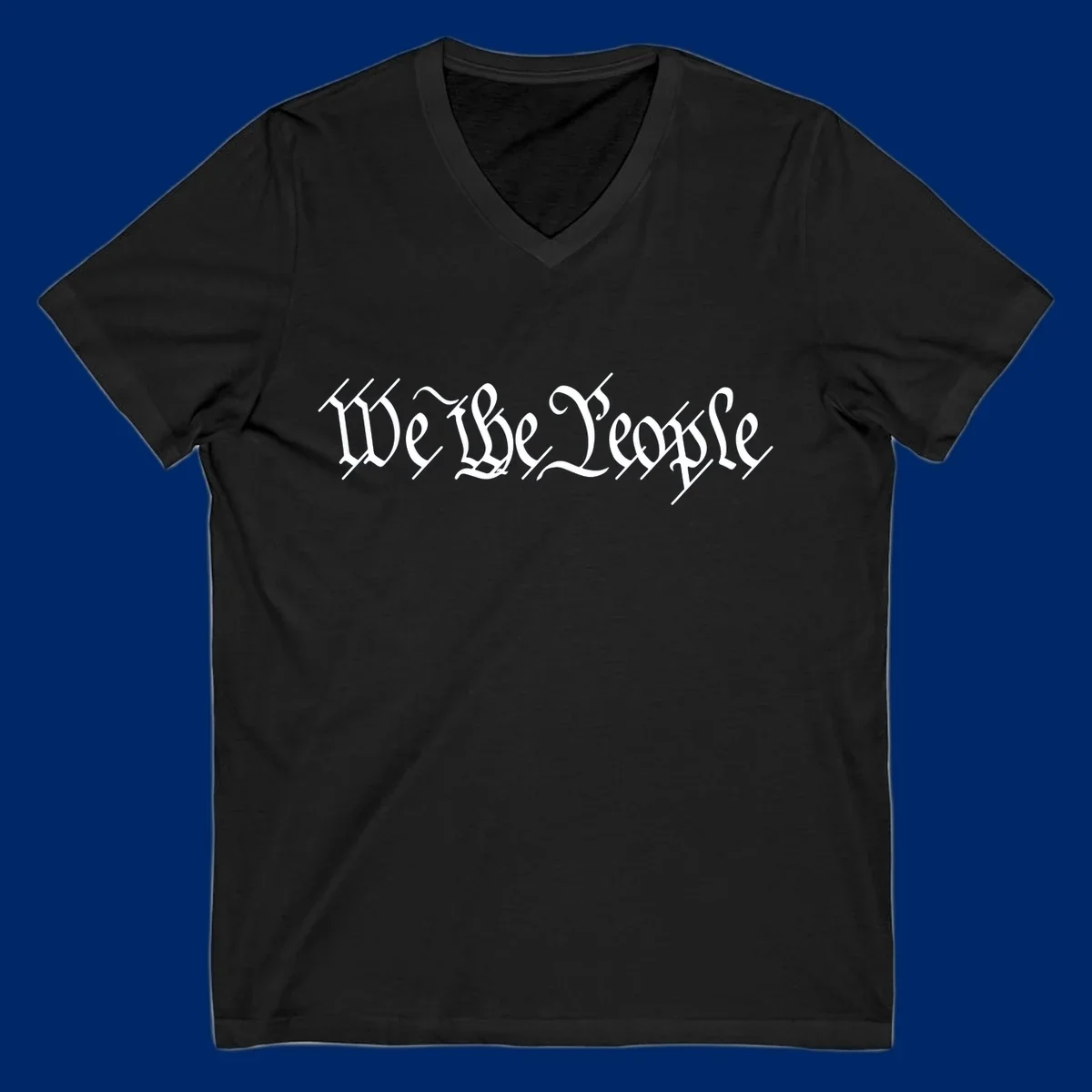 The phrase 'WE THE PEOPLE' is written in a decorative white calligraphic font, representing the we-the-people-heritage.