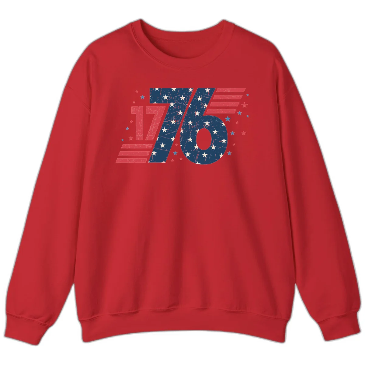 Vintage Distressed 1776 Stars And Stripes Sweatshirt in Red