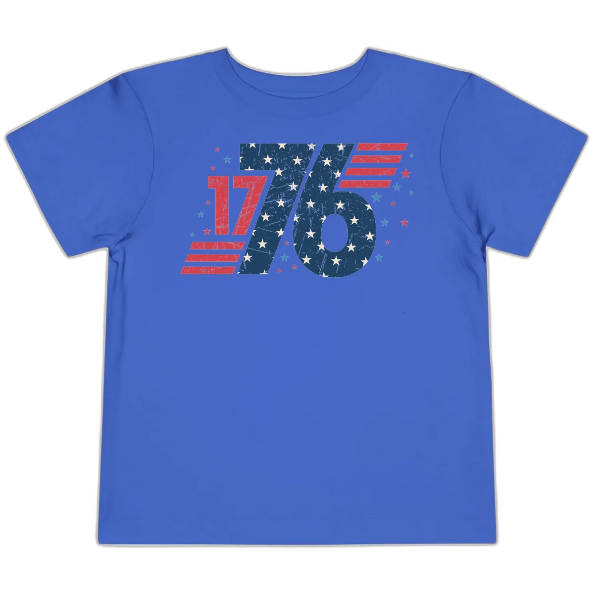 Vintage Distressed 1776 Stars And Stripes Toddler T-Shirt in True Royal