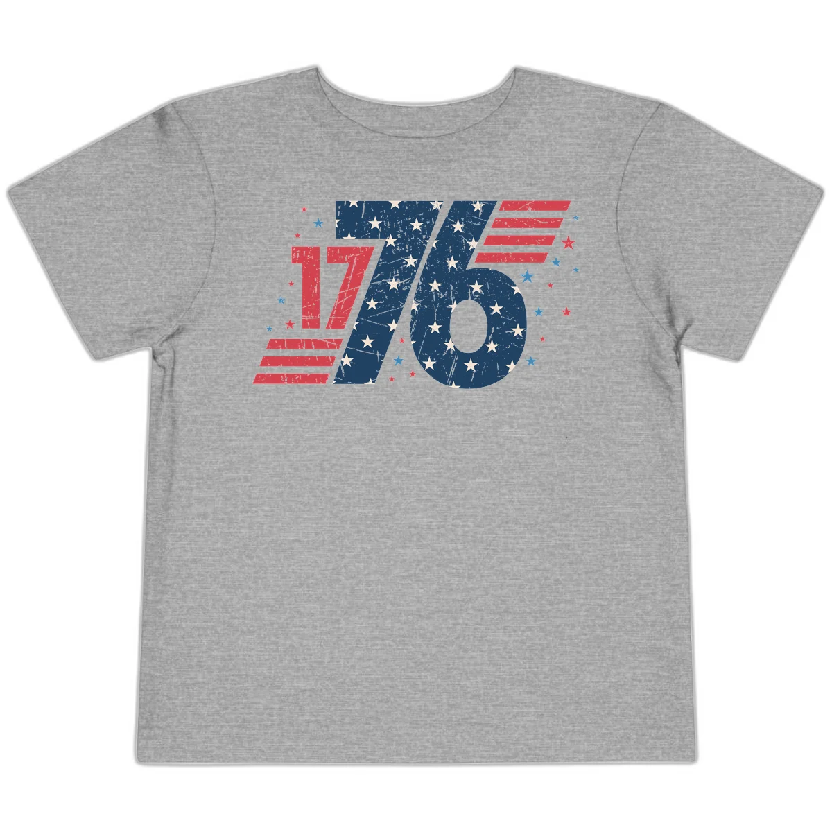 Vintage Distressed 1776 Stars And Stripes Toddler T-Shirt in Athletic Heather
