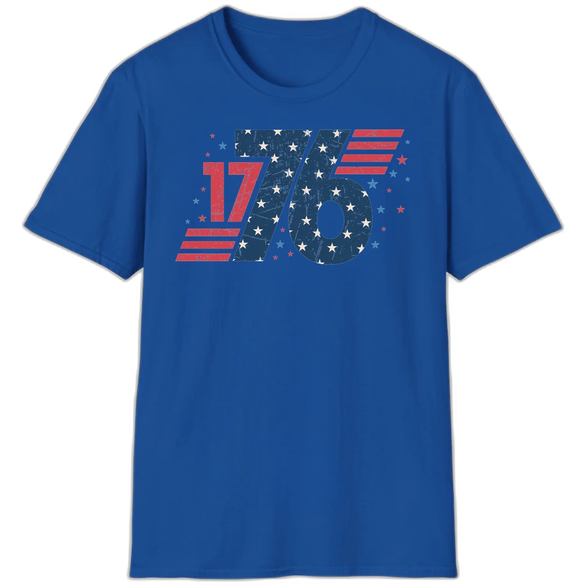 Vintage Distressed 1776 Stars And Stripes T-Shirt in Royal