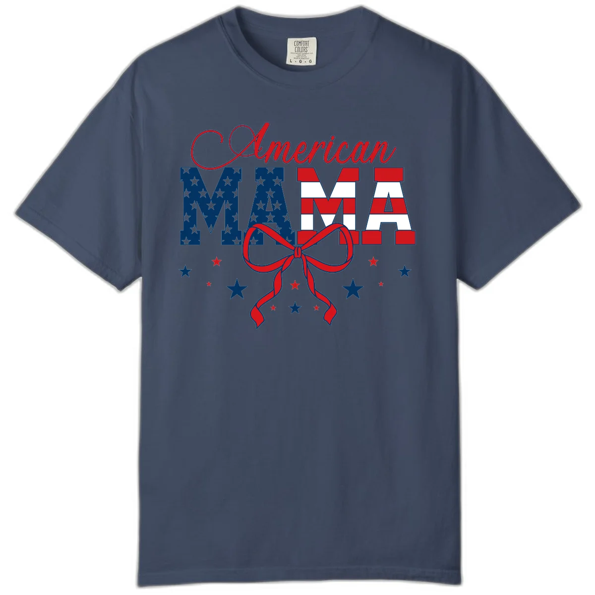 American Mama Patriotic Comfort T-Shirt in Midnight