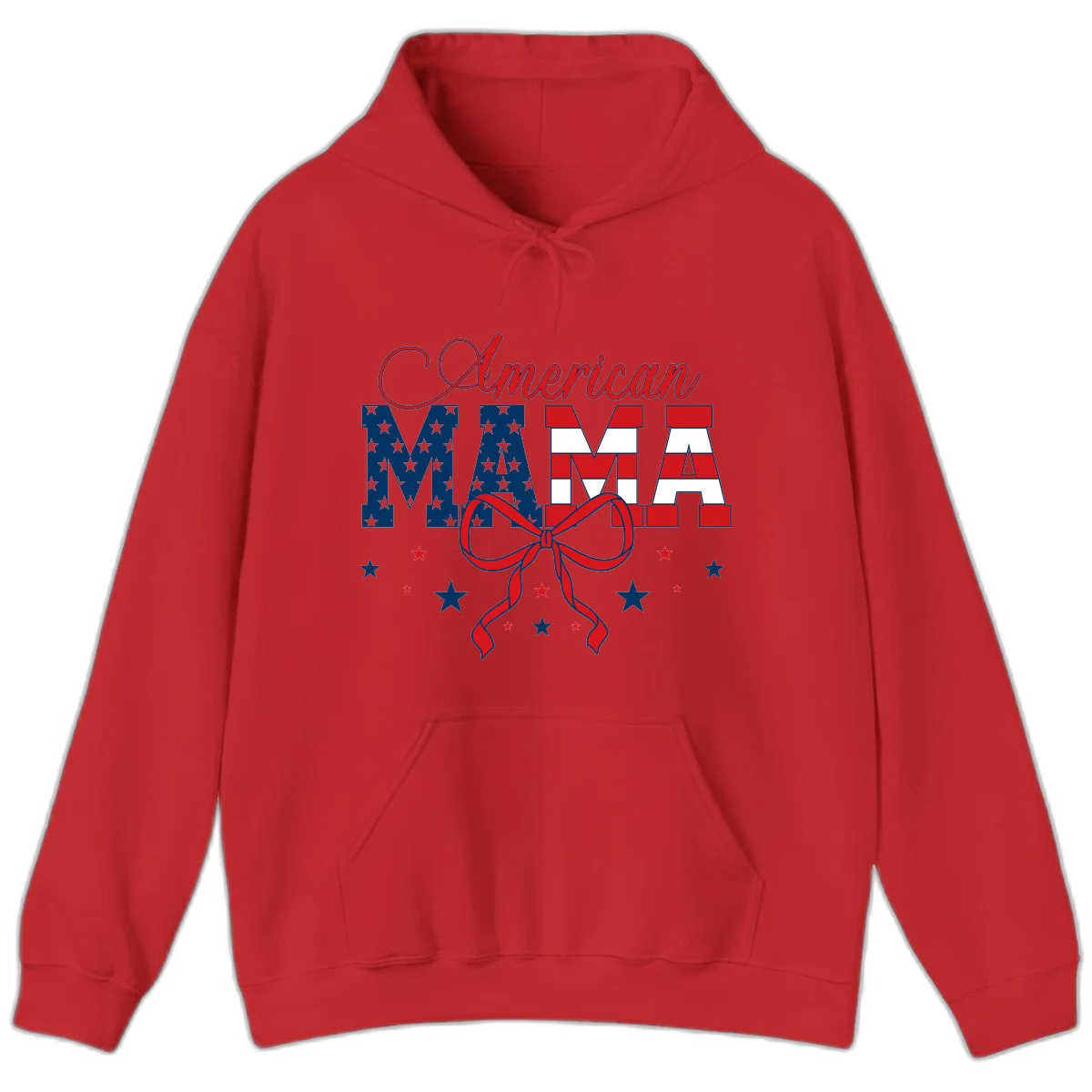 American Mama Patriotic Hoodie in Red