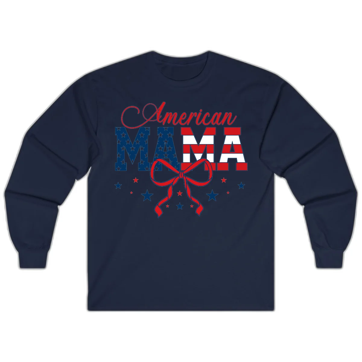 American Mama Patriotic Long Sleeve in Navy