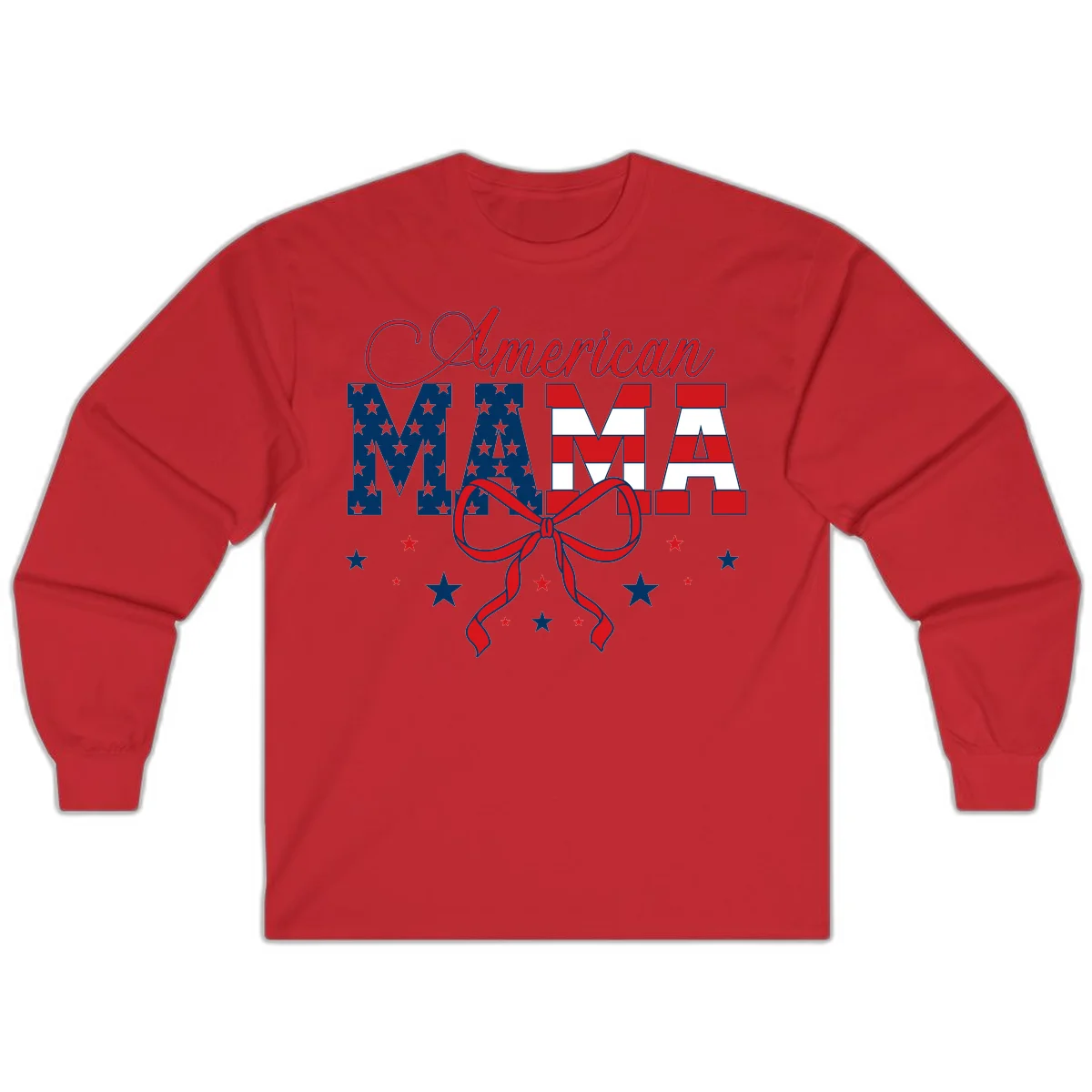 American Mama Patriotic Long Sleeve in Red