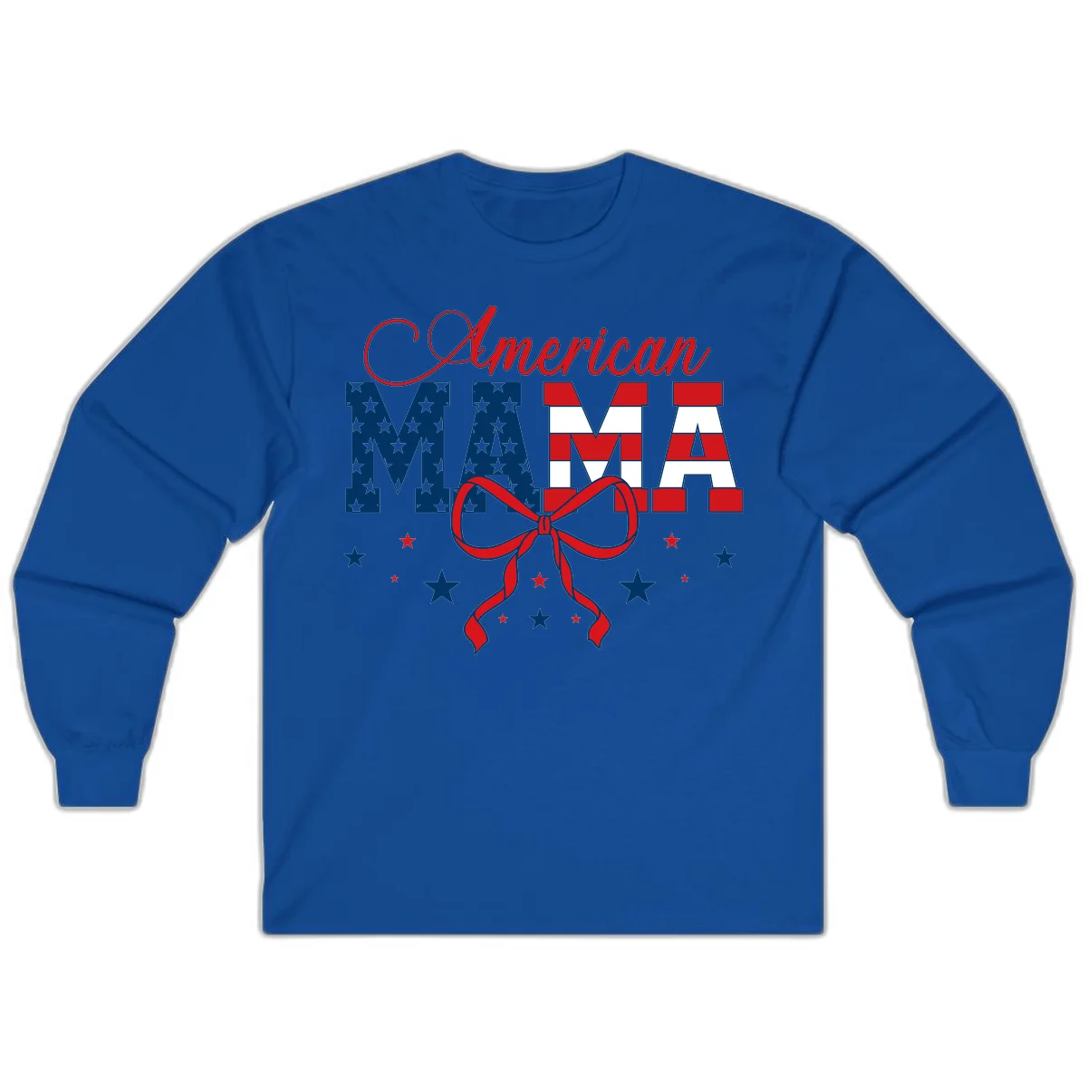 American Mama Patriotic Long Sleeve in Royal