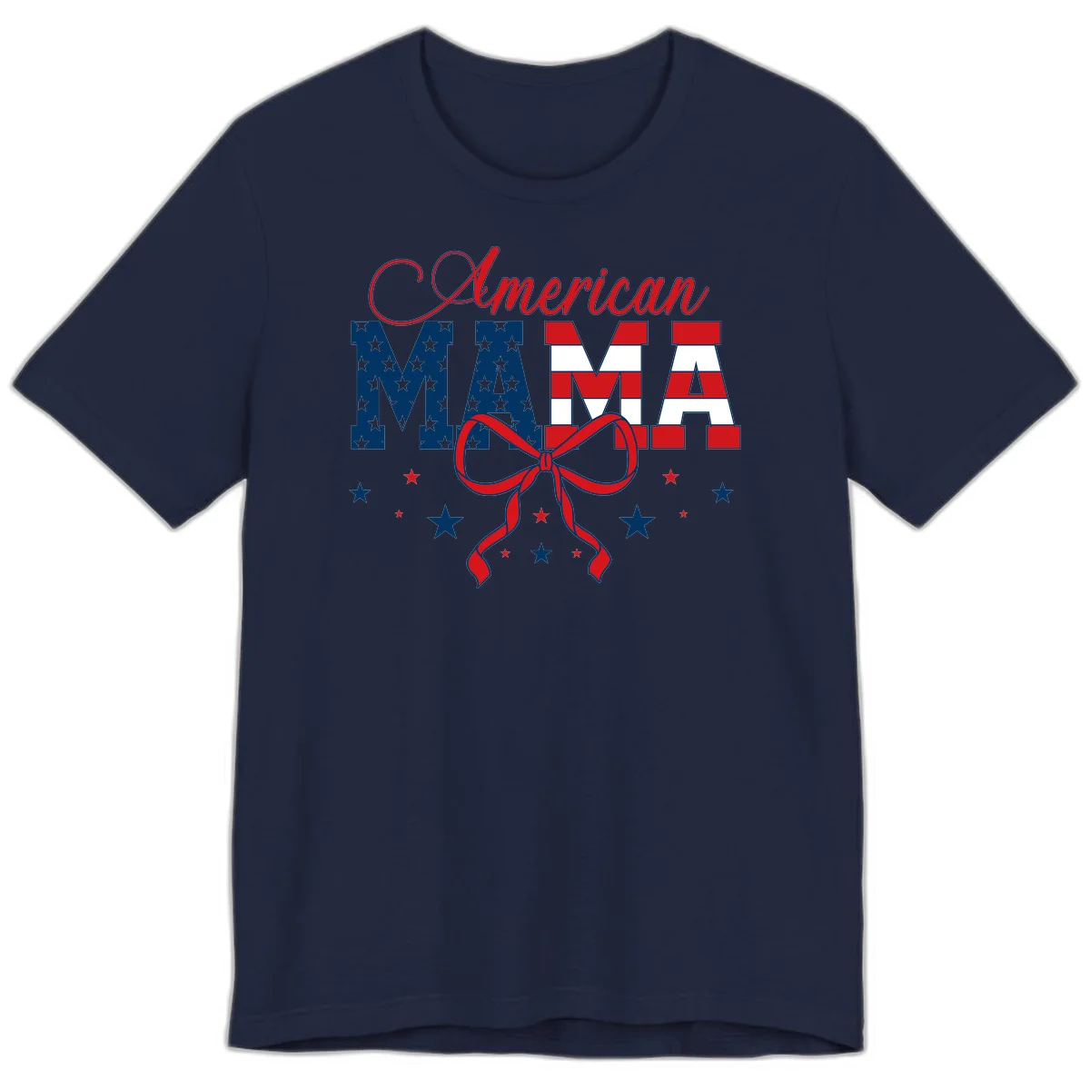 American Mama Patriotic Premium T-Shirt in Navy