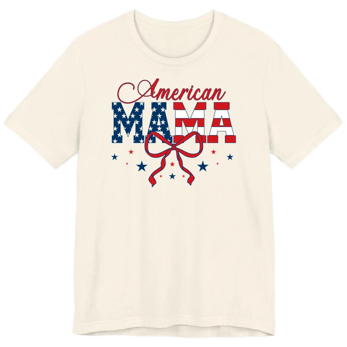 American Mama Patriotic Premium T-Shirt in Natural