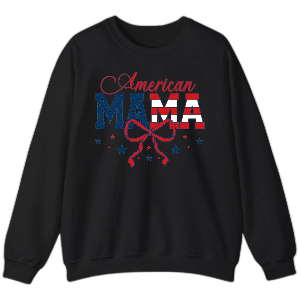 American Mama Patriotic Sweatshirt in Black