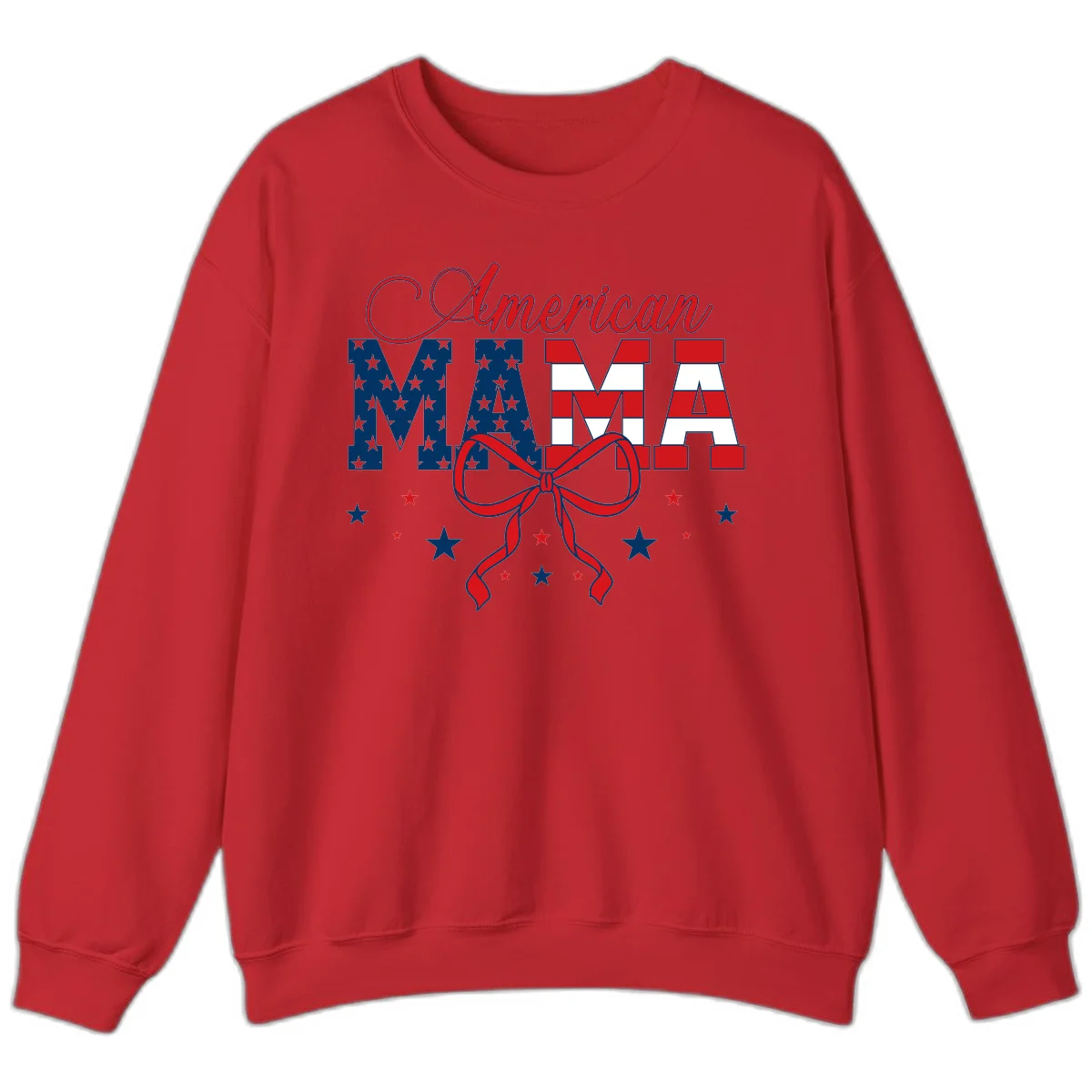 American Mama Patriotic Sweatshirt in Red
