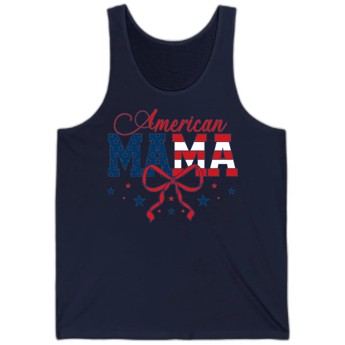American Mama Patriotic Tank in Navy