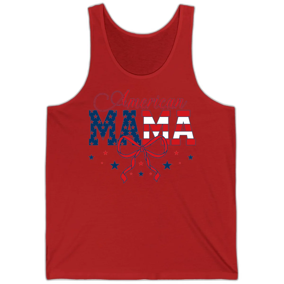 American Mama Patriotic Tank in Red