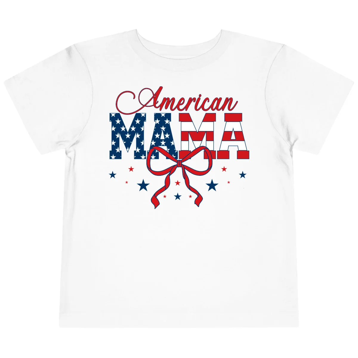 American Mama Patriotic Toddler T-Shirt in White