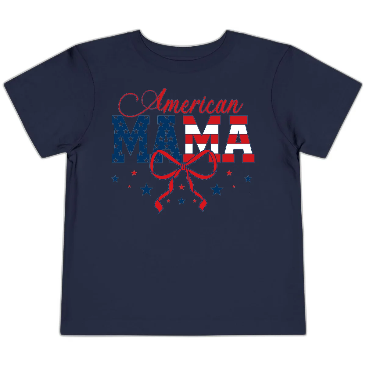 American Mama Patriotic Toddler T-Shirt in Navy