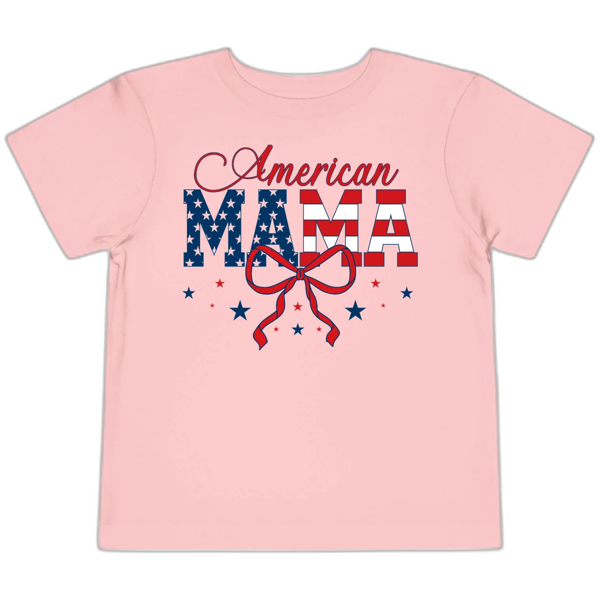 American Mama Patriotic Toddler T-Shirt in Pink