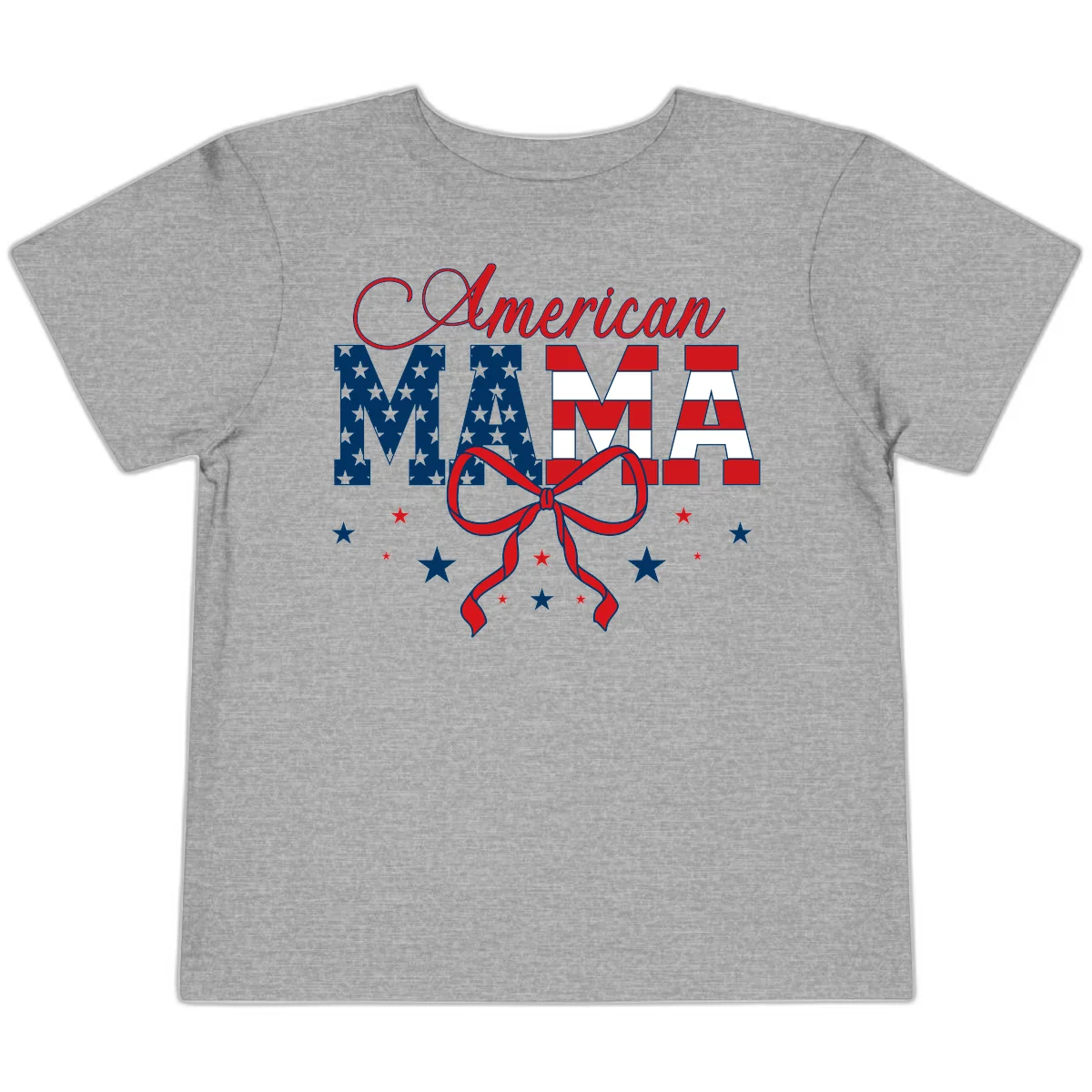 American Mama Patriotic Toddler T-Shirt in Athletic Heather