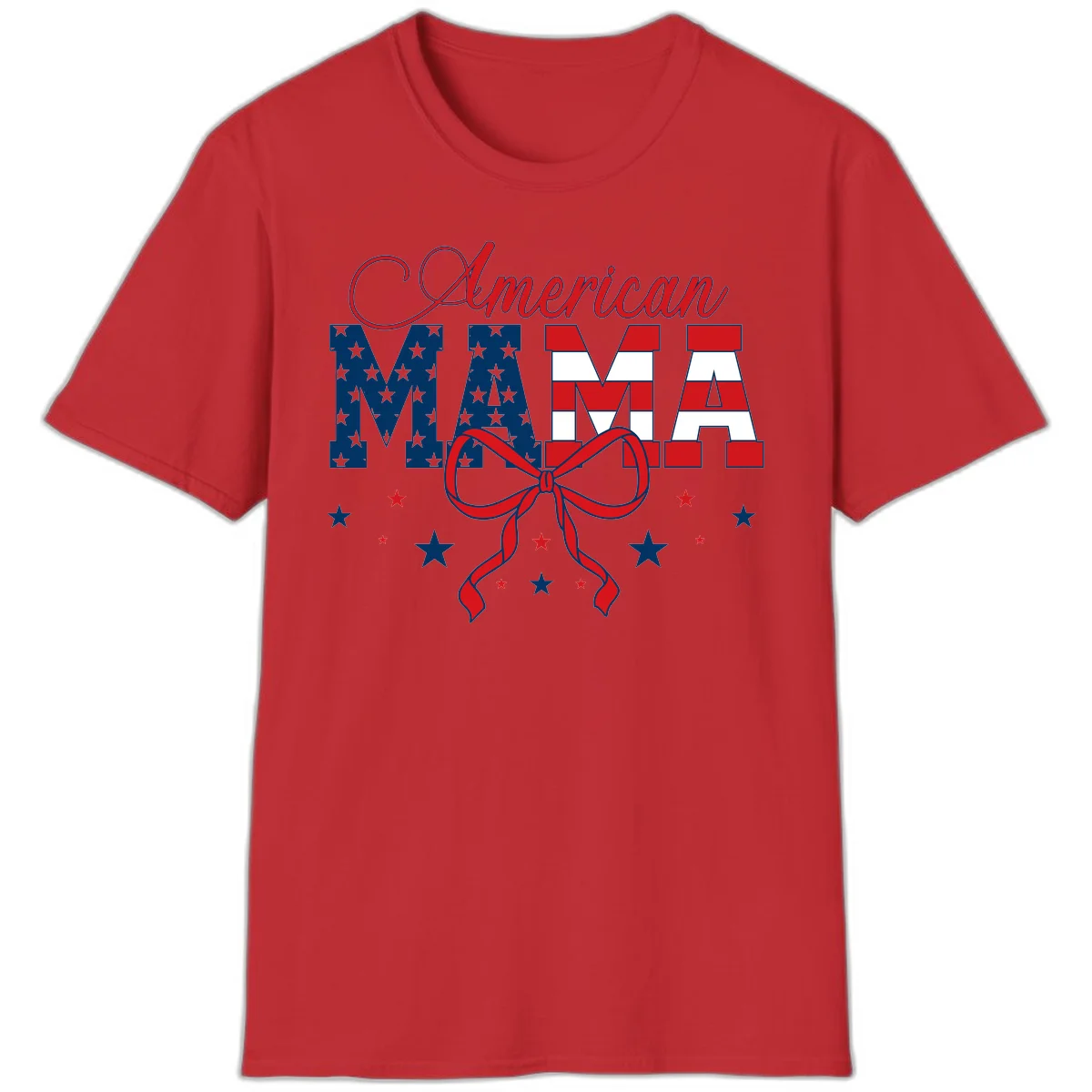 American Mama Patriotic T-Shirt in Red