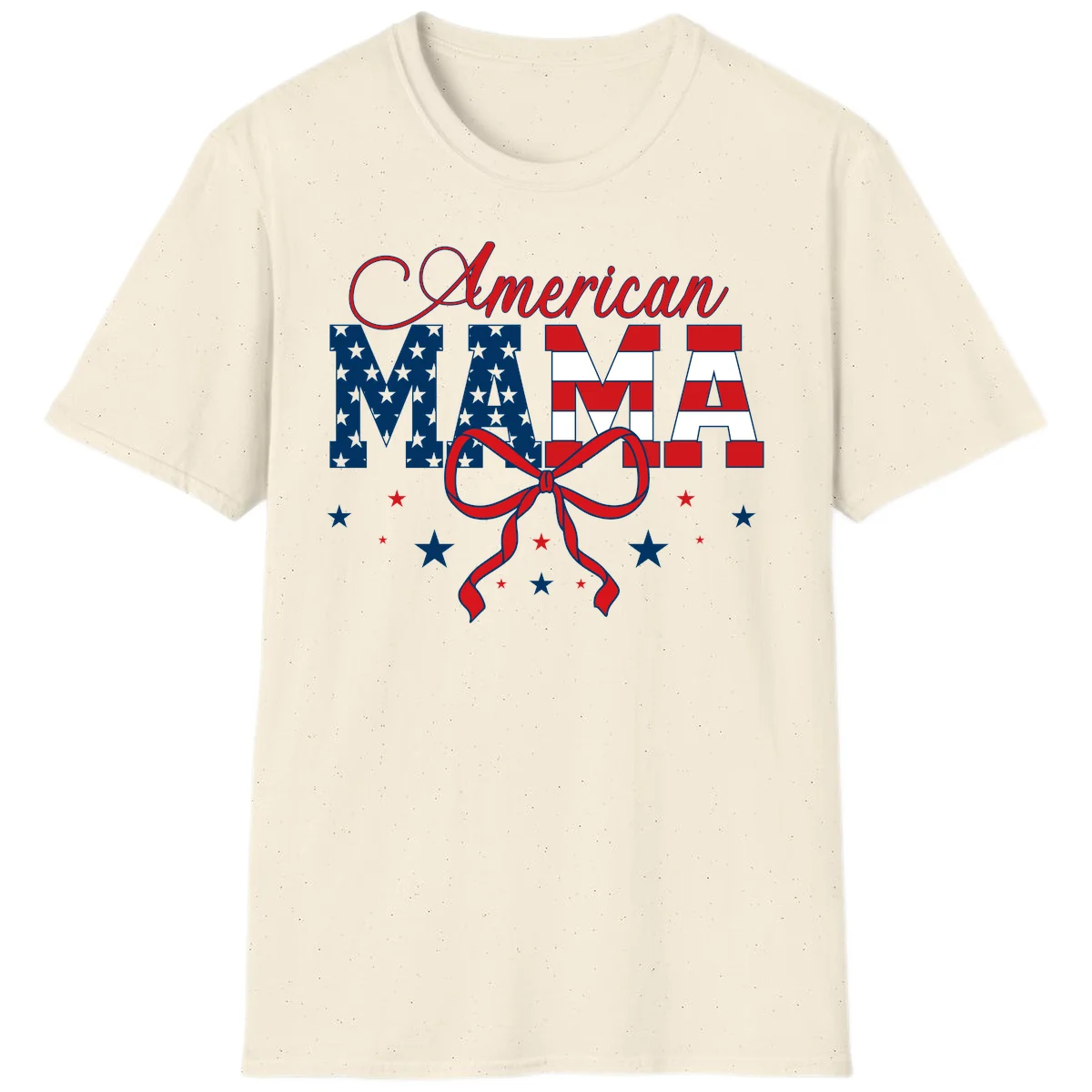American Mama Patriotic T-Shirt in Natural