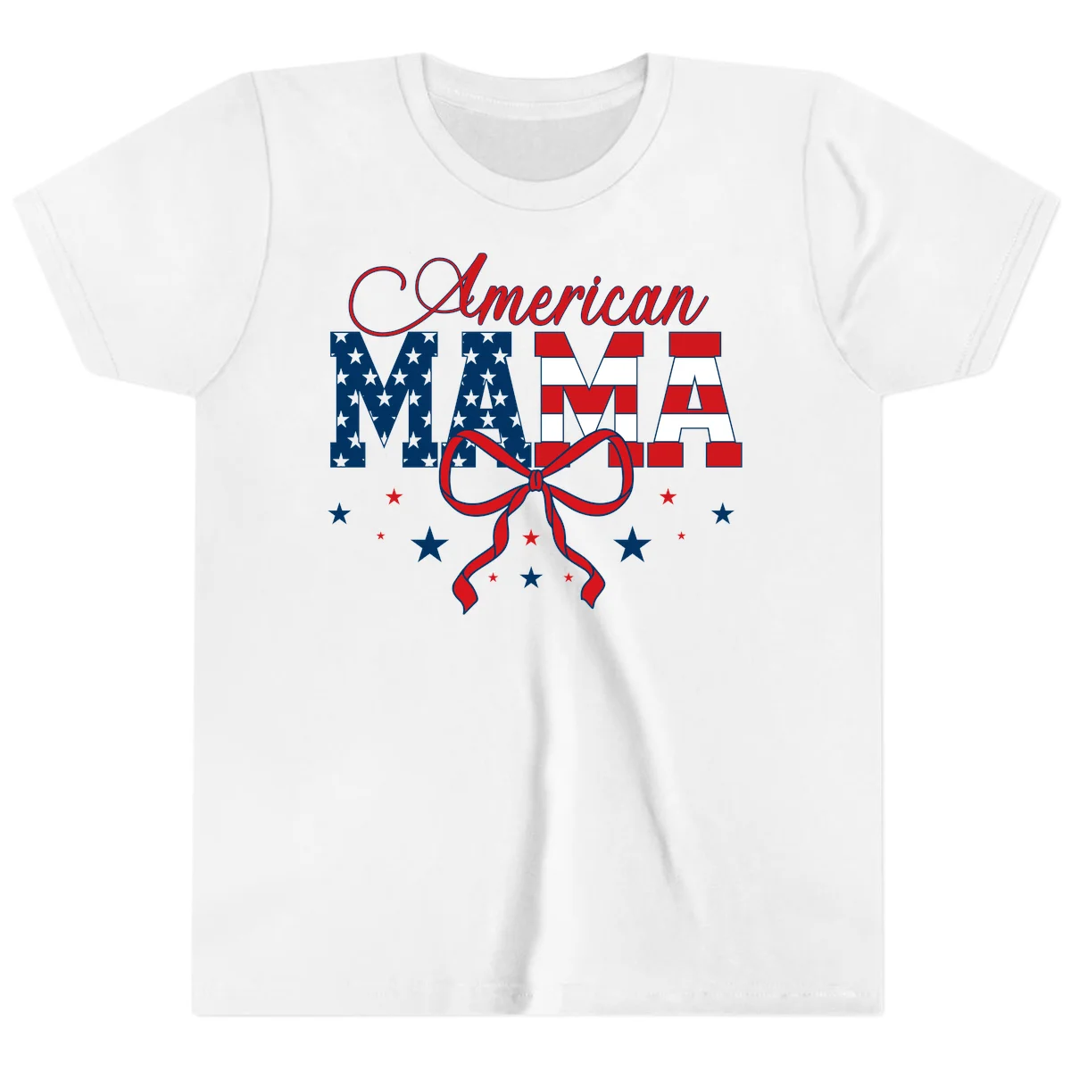 American Mama Patriotic Youth T-Shirt in White