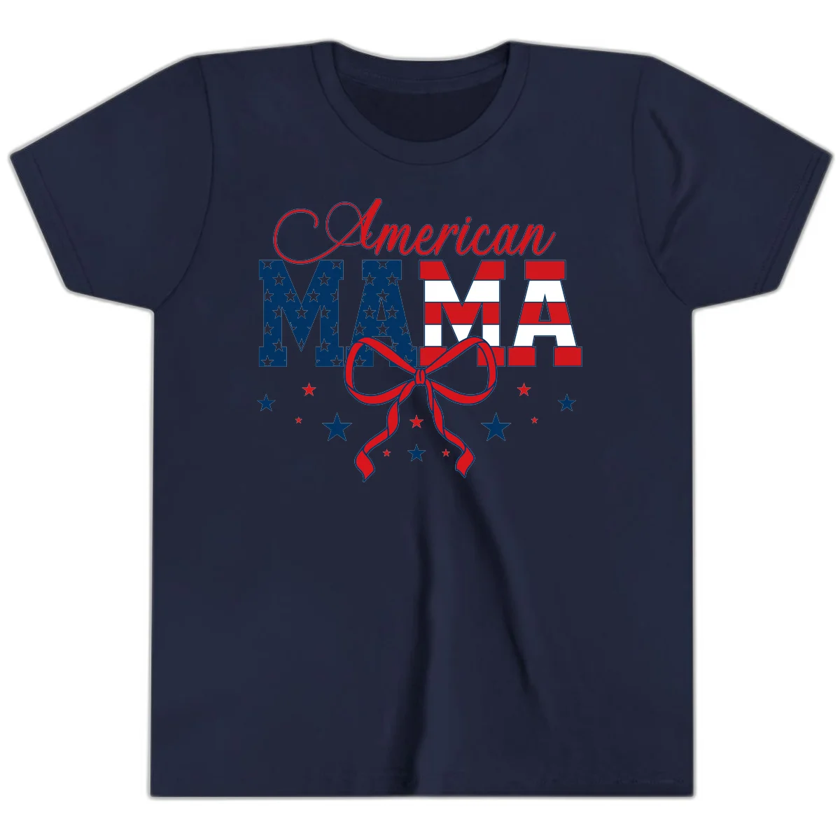 American Mama Patriotic Youth T-Shirt in Navy