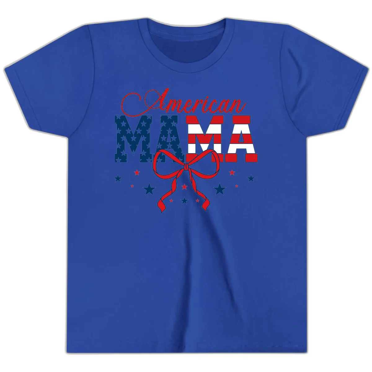 American Mama Patriotic Youth T-Shirt in True Royal