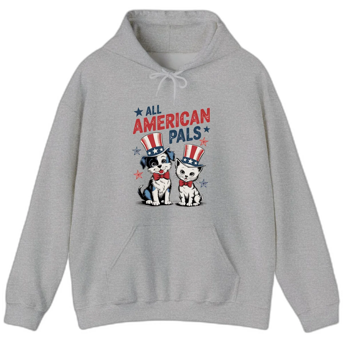 All American Pals Hoodie in Sport Grey