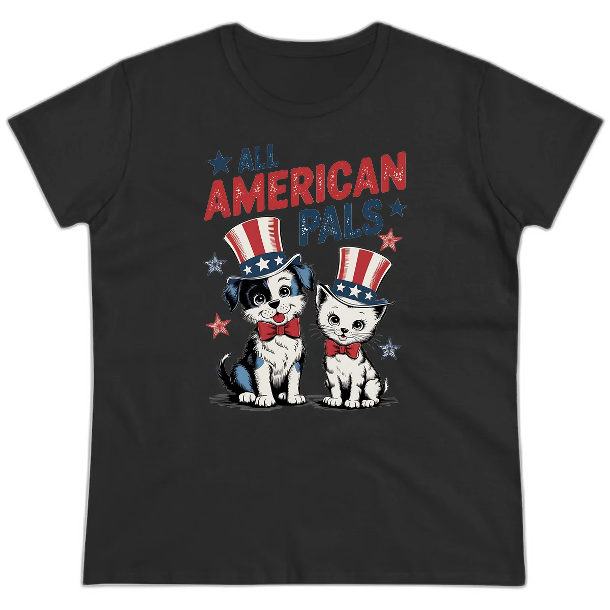 All American Pals Ladies Tee in Black