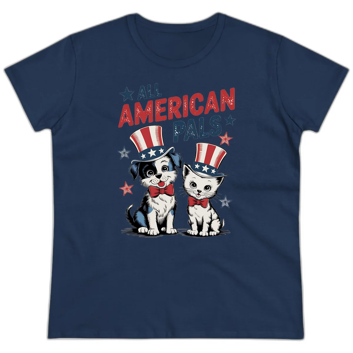 All American Pals Ladies Tee in Navy