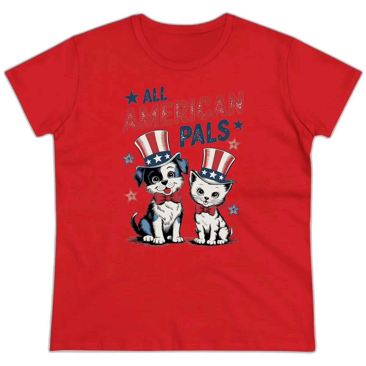 All American Pals Ladies Tee in Red